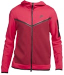 Full-Zip Men\'s - Nike Red Fleece Hoodie US FW21 - Tech University Sportswear
