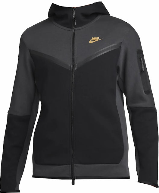 Spelen met Pijl Afwijking Nike Sportswear Tech Fleece Full-Zip Hoodie Dark Smoke Grey/Gold - FW22  Men's - US