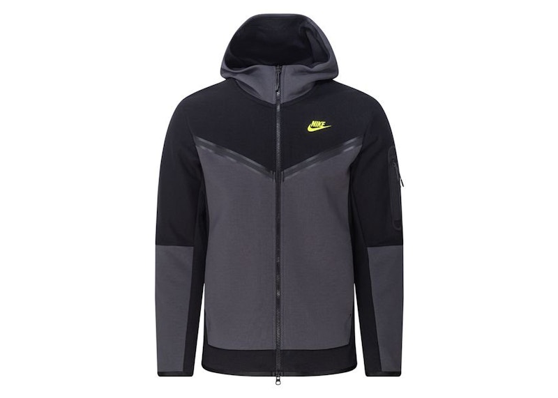 Nike Sportswear Tech Fleece Full Zip Hoodie Black Volt