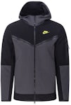 Men's Nike Sportswear Tech Fleece Printing Full-Length Zipper Cardigan  Jacket Light Bone DM6475-072