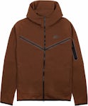 Men's Nike Sportswear Tech Fleece Printing Full-Length Zipper Cardigan  Jacket Light Bone DM6475-072