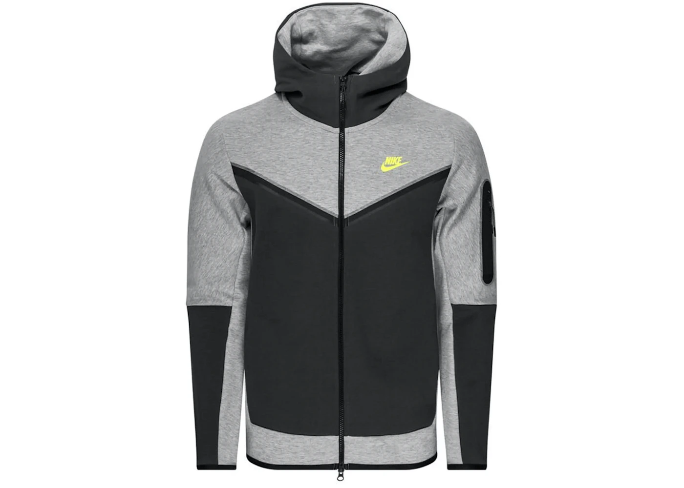 Nike Sportswear Tech Fleece Full-Zip Hoodie Dark Grey  Heather/Anthracite/Volt Men\'s - FW23 - US