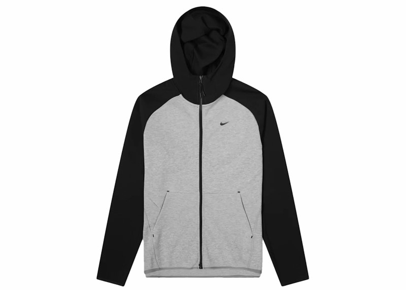 Nike Sudadera con capucha con cremallera completa Sportswear Tech Fleece gris oscuro jaspeado negro Hombre MX