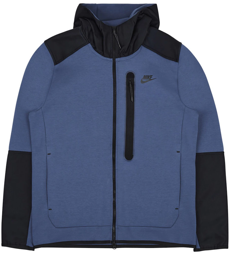 Nike Sportswear Tech Fleece Full-Zip Hoodie Diffused Blue/Black Men's ...