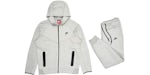 Survêtement Nike Sportswear Tech Fleece gris chiné foncé/noir (pantalon + sweat à capuche zippé)