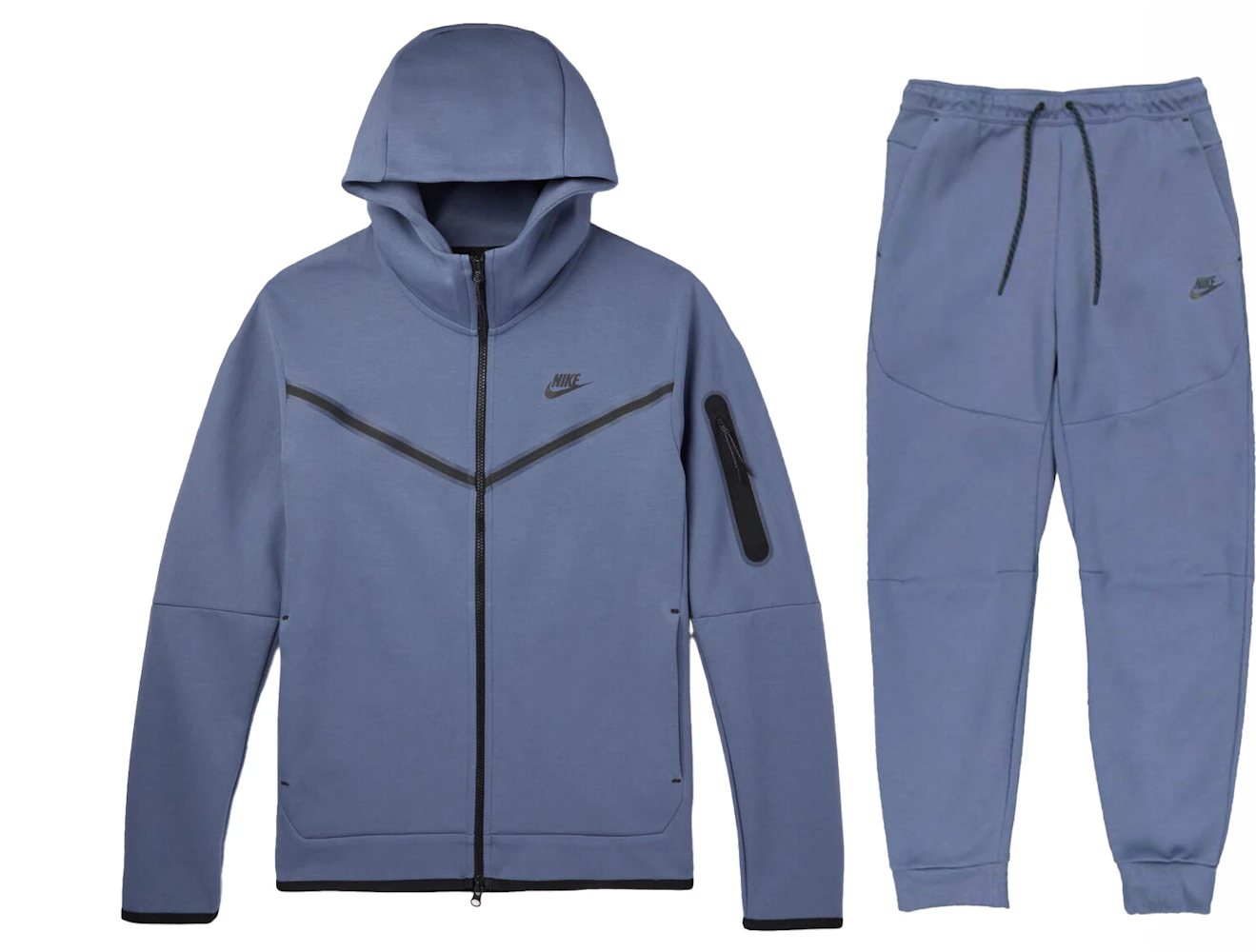 Nike Sportswear Tech Fleece Full Zip Hoodie & Joggers Set Diffused Blue ...
