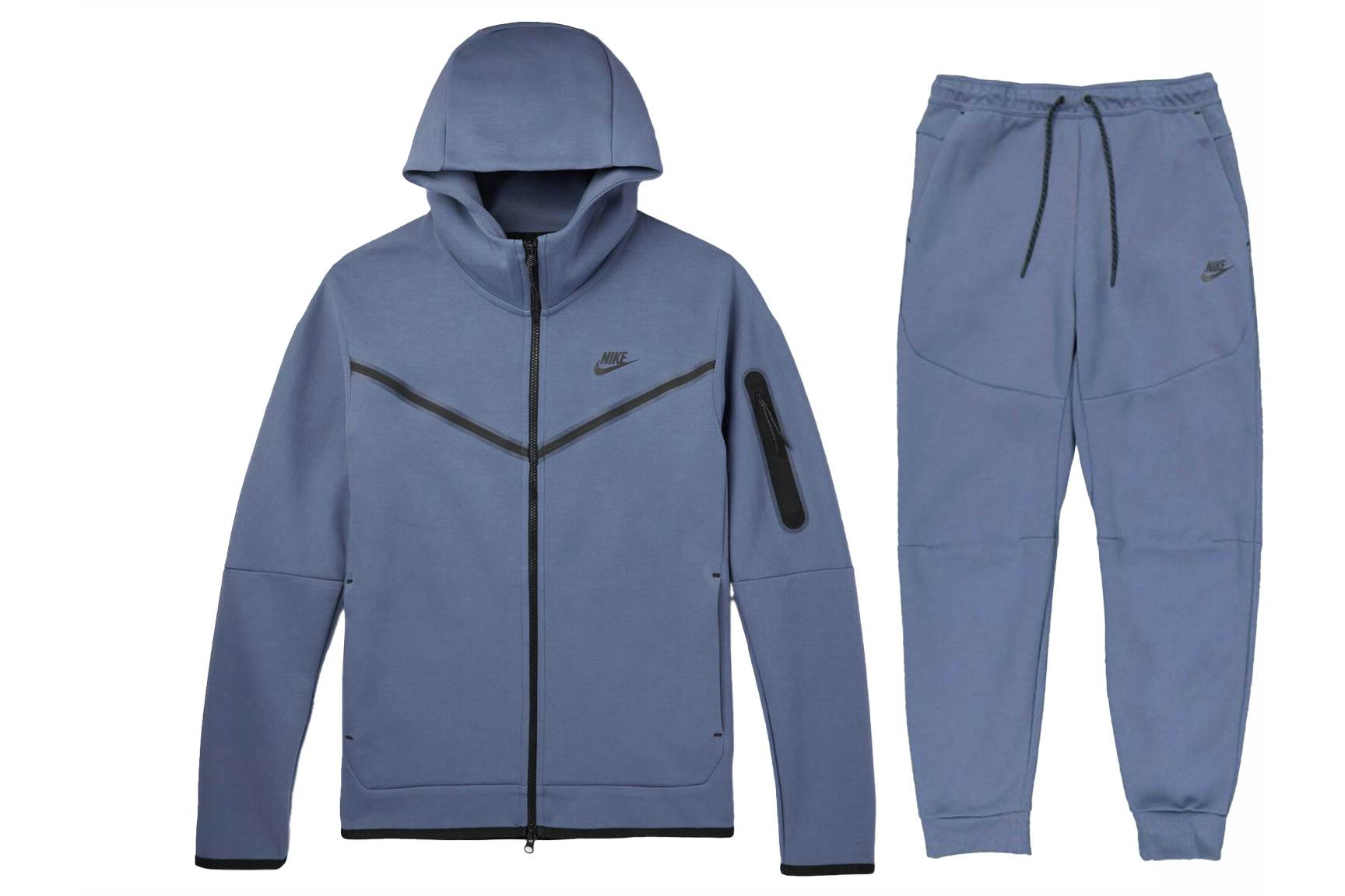 Nike Sportswear Tech Fleece Full Zip Hoodie & Joggers Set Diffused Blue ...