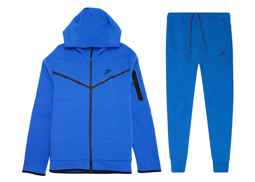 Nike Sportswear Tech Fleece Windrunner Full Zip Hoodie & Joggers Set Dark  Grey Heather/Black/White Men's - FW23 - US