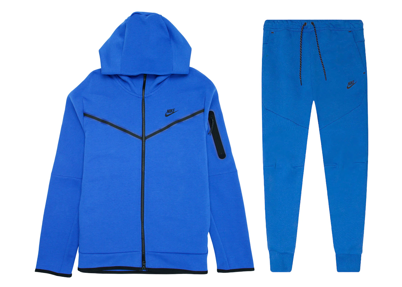 Nike Sportswear Tech Fleece Full Zip Hoodie & Joggers Set Game Royal ...