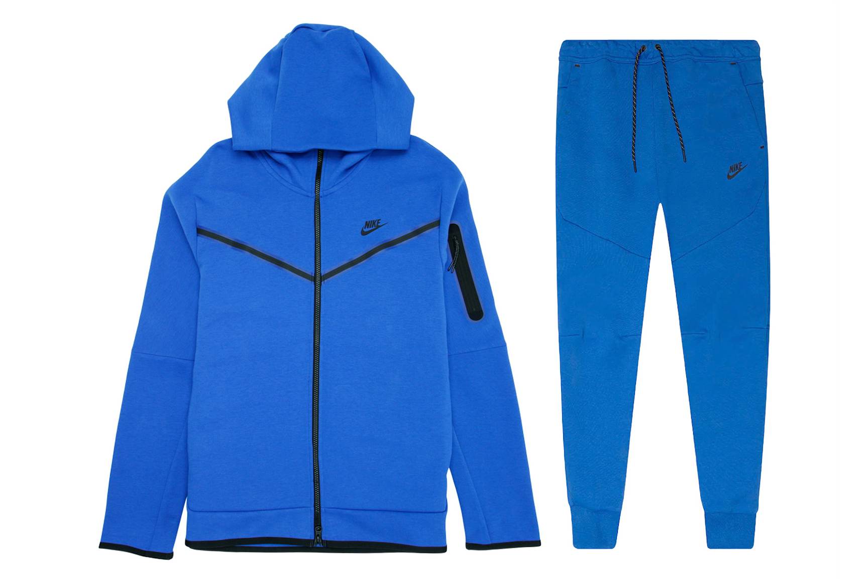 Nike Sportswear Tech Fleece Full Zip Hoodie & Joggers Set Game Royal ...