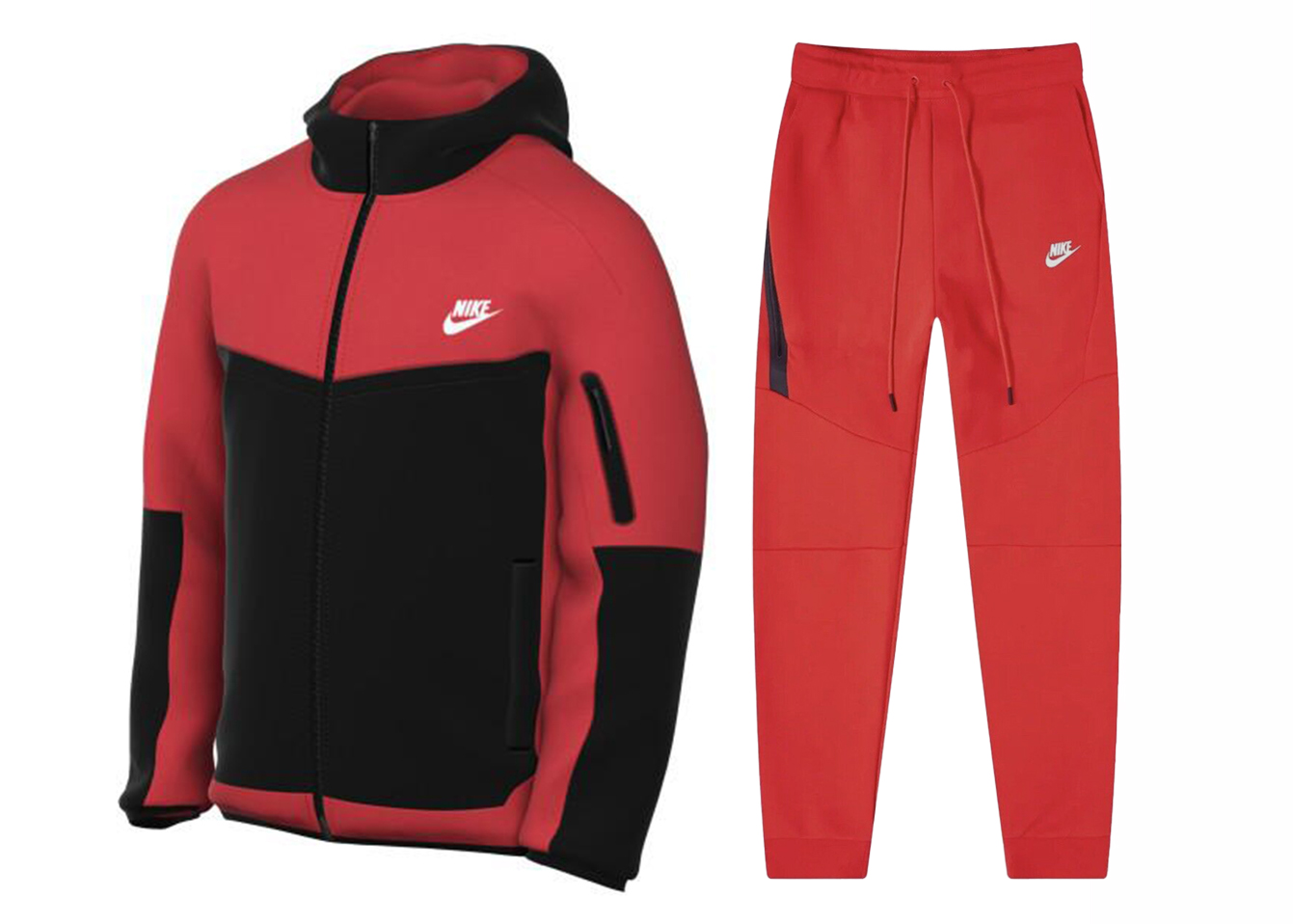 Red nike tech on sale suit