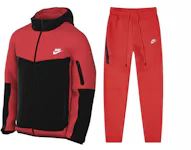 Nike Sportswear Tech Fleece Full Zip Hoodie & Joggers Set University Red  Men's - FW21 - US