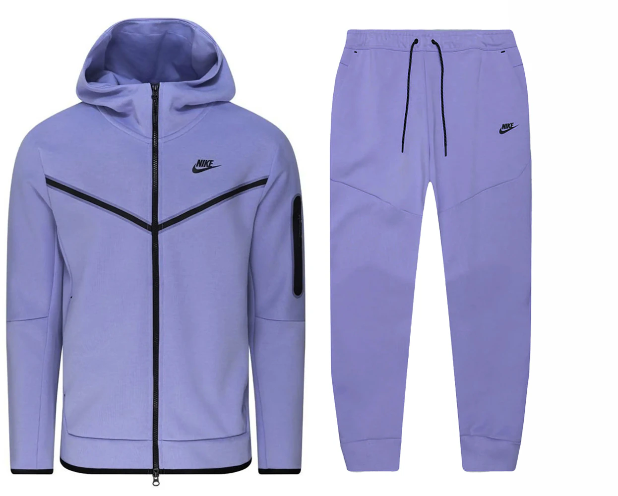Nike Sportswear Tech Fleece Full Zip Hoodie & Joggers Set Light  Thistle/Black