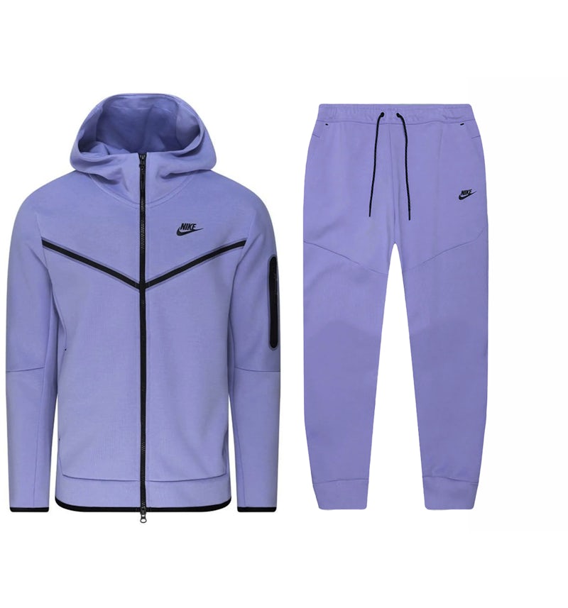 Nike Sportswear Tech Fleece Full Zip Hoodie Joggers Set Light