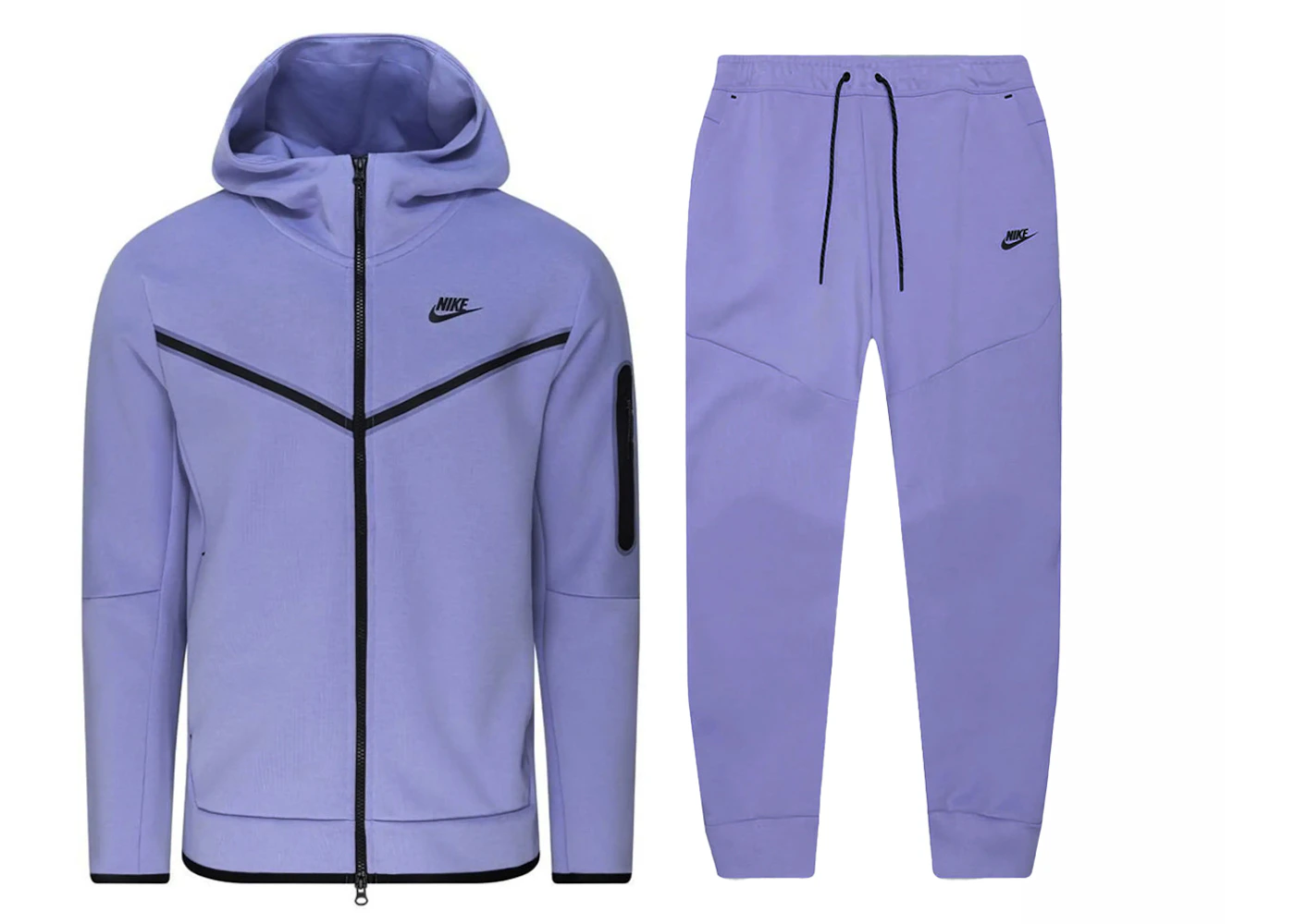 Nike Sportswear Tech Fleece Full Zip Hoodie Joggers Set Light