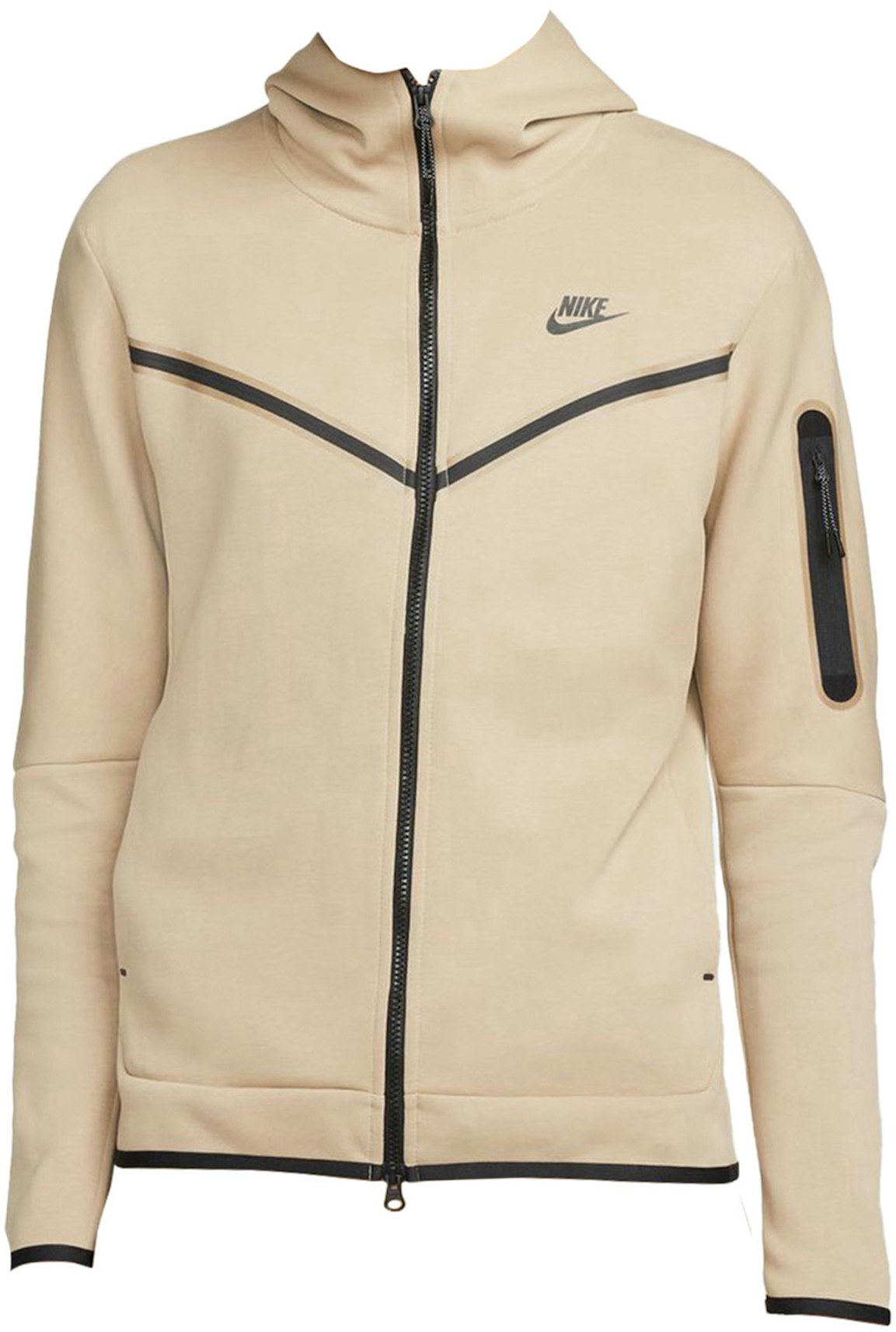 Nike Sportswear Fleece Full-Zip Hoodie Khaki/Black - FW22 Men's - US