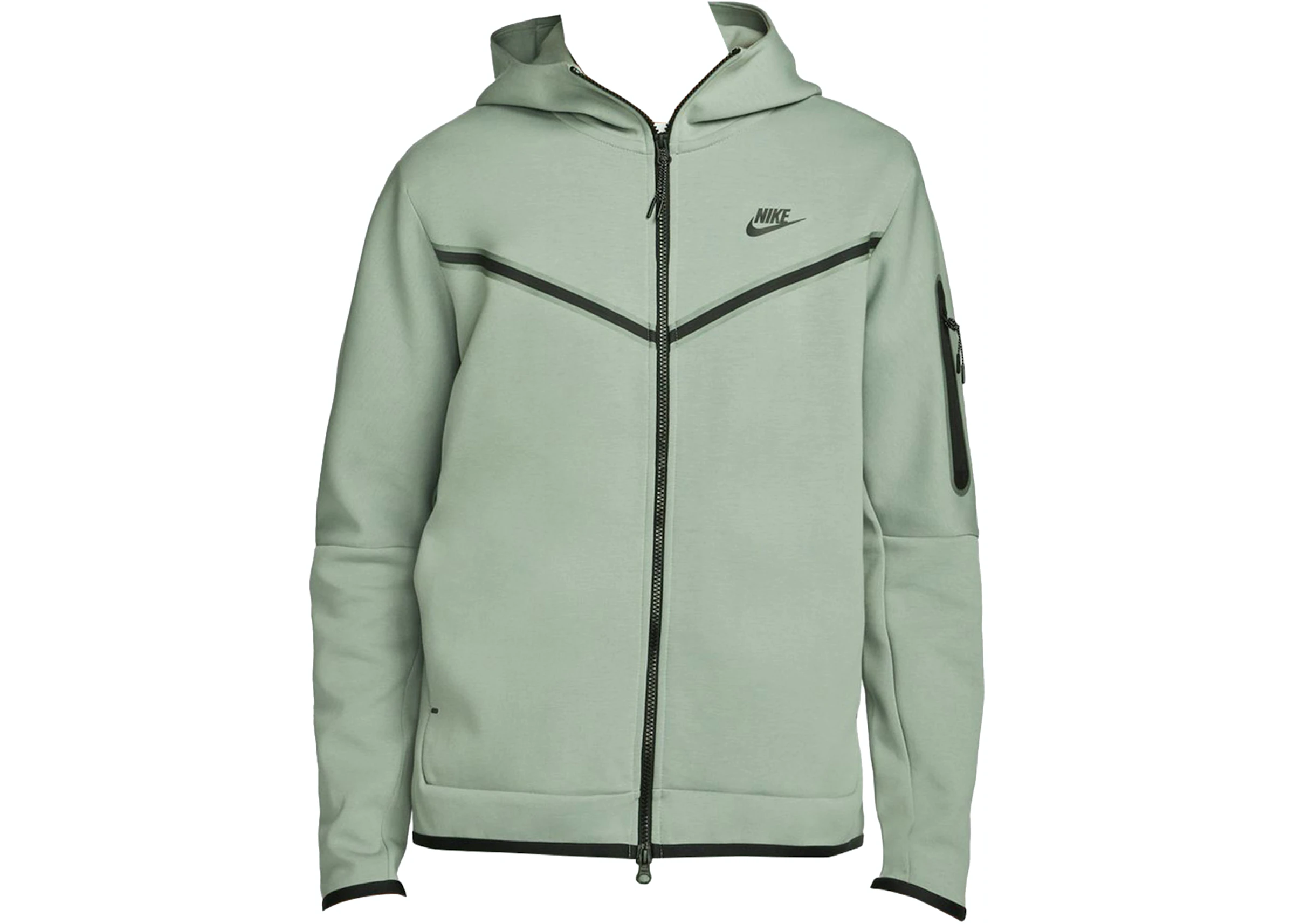 Nike Sportswear Fleece Full-Zip Hoodie Mica Green/Black - FW22 US