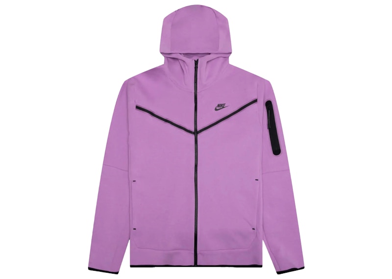 Nike Sportswear Tech Fleece Full Zip Hoodie Violet Shock Black Men s FW22 US