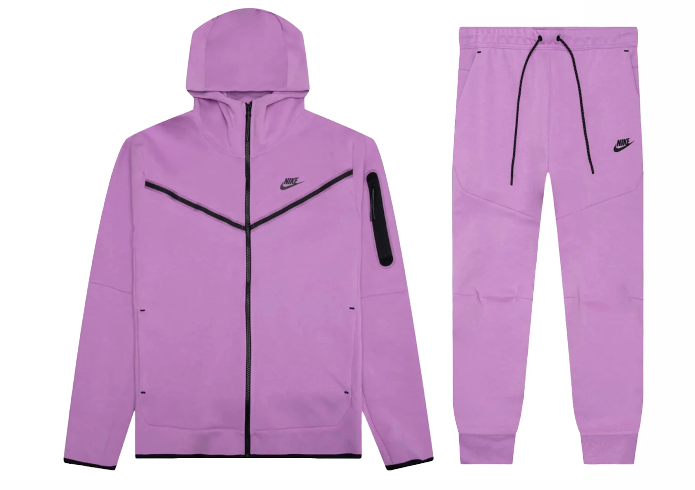 Nike Sportswear Tech Fleece Hoodie & Joggers Set Violet Shock/Black Men ...
