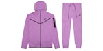 Nike Sportswear Tech Fleece Hoodie & Joggers Set Violet Shock/Black