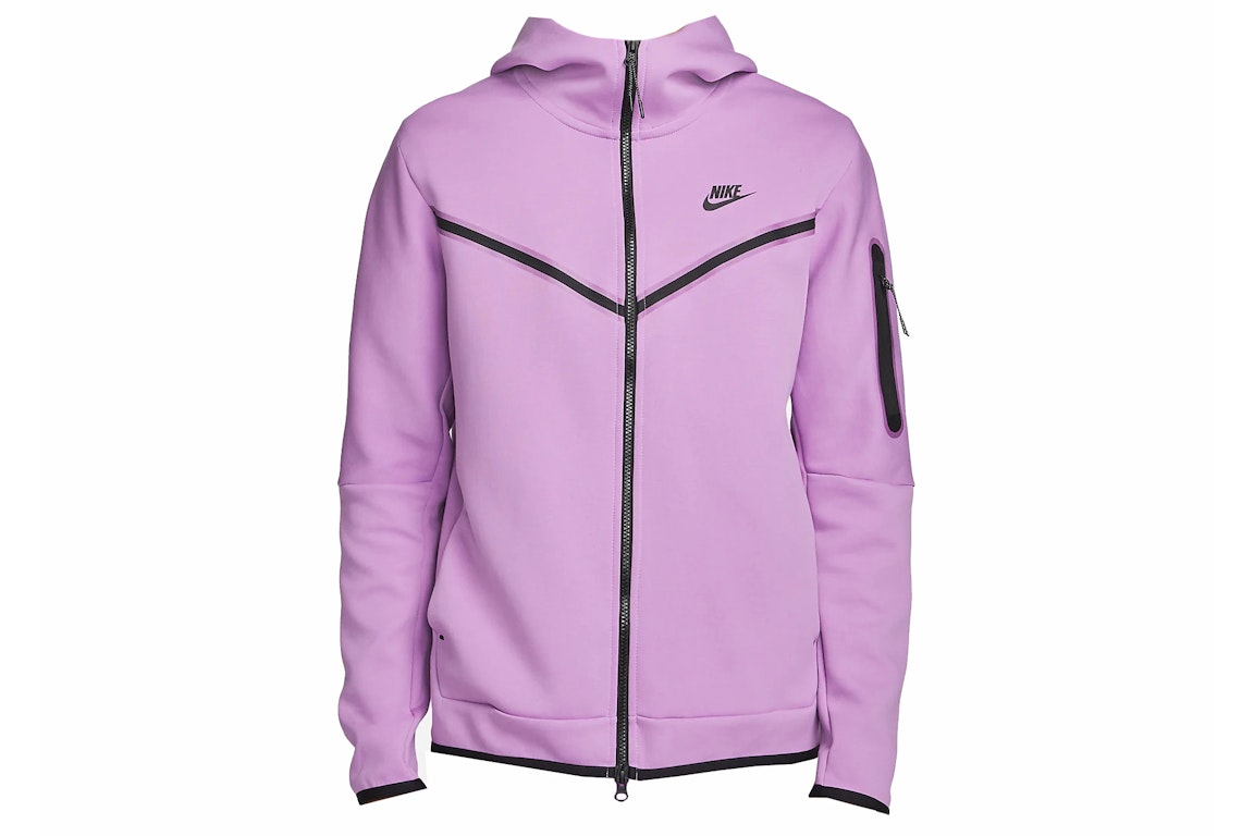 Pre-owned Nike Sportswear Tech Fleece Full-zip Hoodie Violet Shock/black