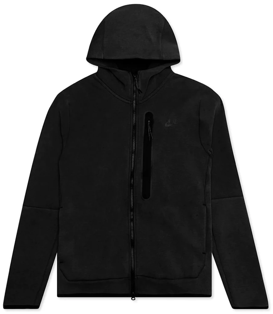 Nike Sportswear Tech Fleece Full-Zip Hoodie Washed Black/Black Men's - US