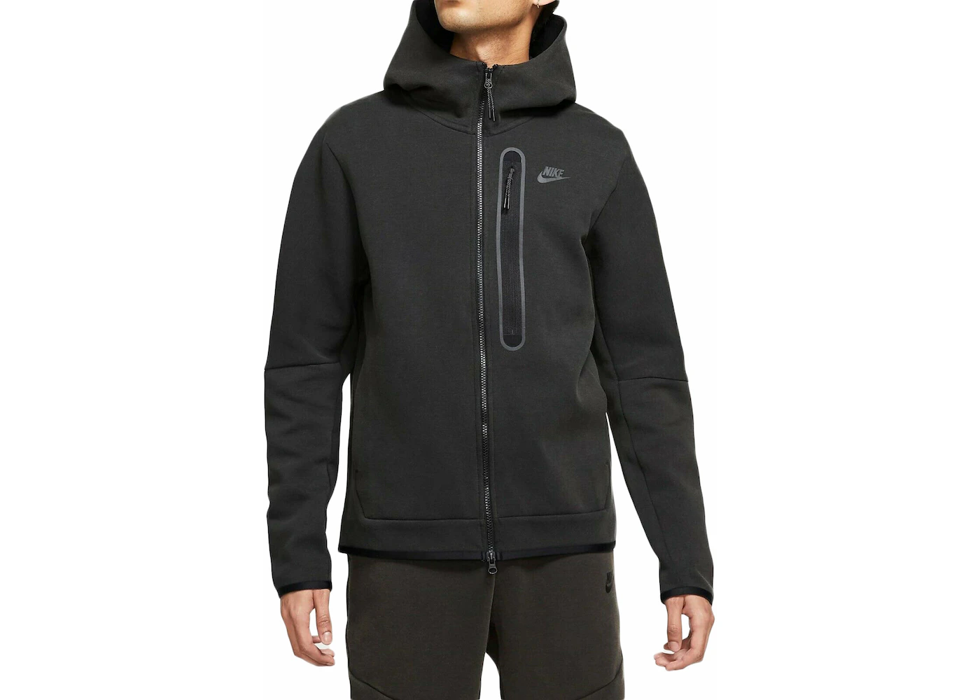 Nike Tech Fleece Full-Zip Hoodie Washed Black/Black Men's US