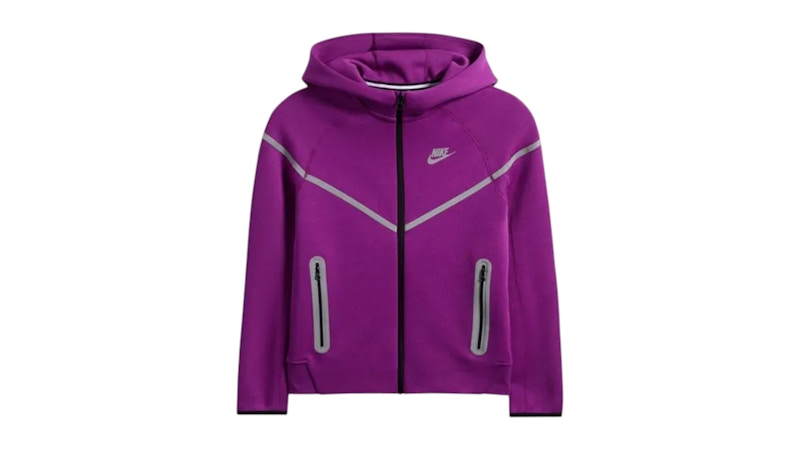 Pre-owned Nike Men's Sportswear Tech Fleece Full Zip Windrunner Reflective Details Hoodie In Bold Berry In Purple
