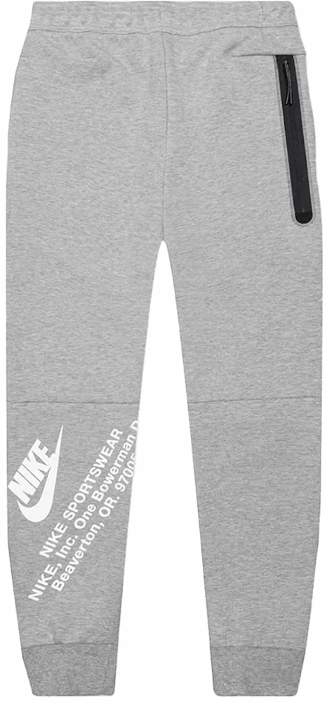Nike Sportswear Tech Fleece Graphic Print Sweatpants Grey Heather Men's ...
