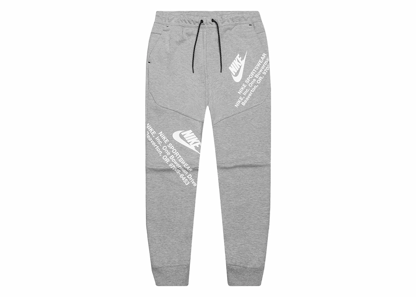 Nike Sportswear Tech Fleece Graphic Print Sweatpants Grey Heather 
