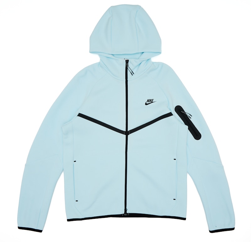 Pre-owned Nike Men's Sportswear Tech Fleece Hoodie In Glacier Blue