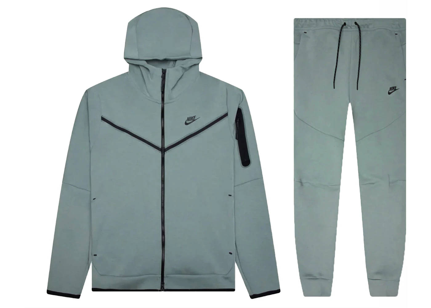 Nike Sportswear Tech Fleece Hoodie & Joggers Set Mica Green/Black Men's - FW22 - US