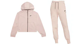 Nike Sportswear Tech Fleece Hoodie & Joggers Set Pink Oxford/Black