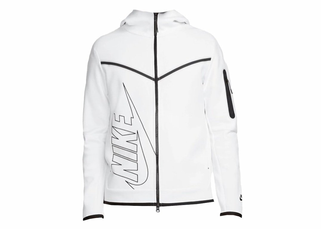 Pre-owned Nike Sportswear Tech Fleece Hoodie White