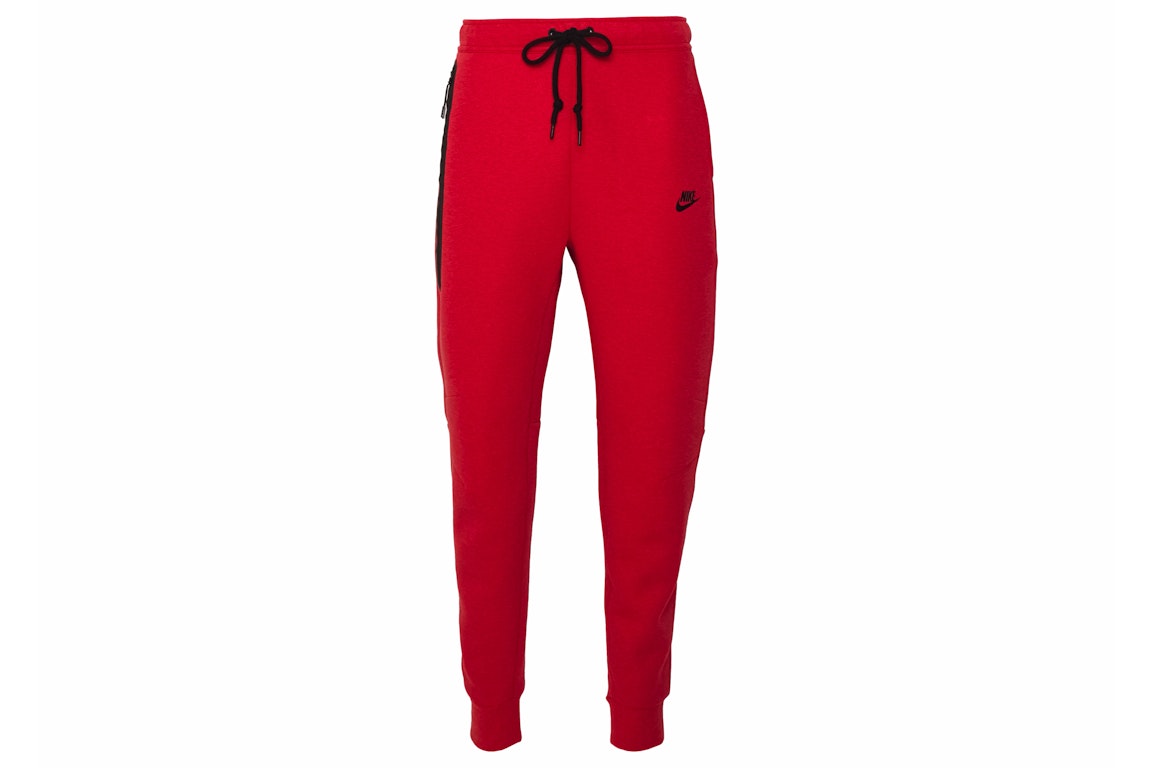 Pre-owned Nike Sportswear Tech Fleece Joggers Light University Red Heather/black