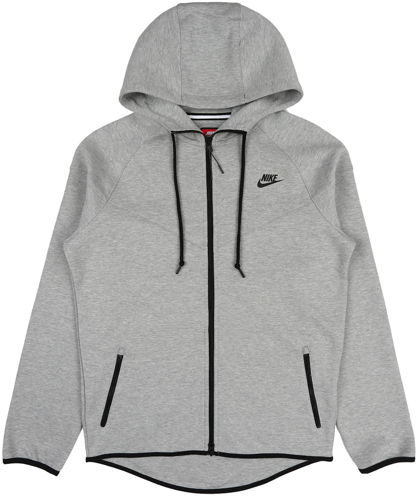 Nike Sportswear Tech Fleece Full-Zip Hoodie Black/Dark Grey Heather/White