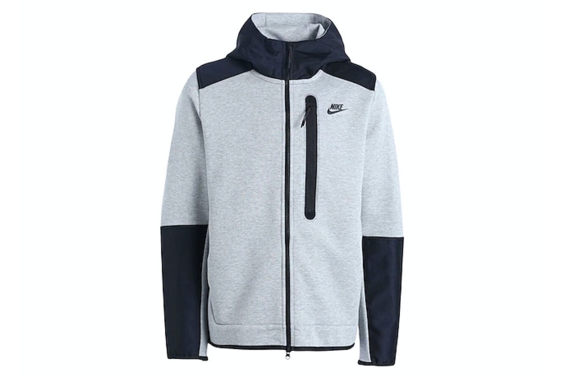 Pre-owned Nike Sportswear Tech Fleece Overlay Full-zip Hoodie Grey/black