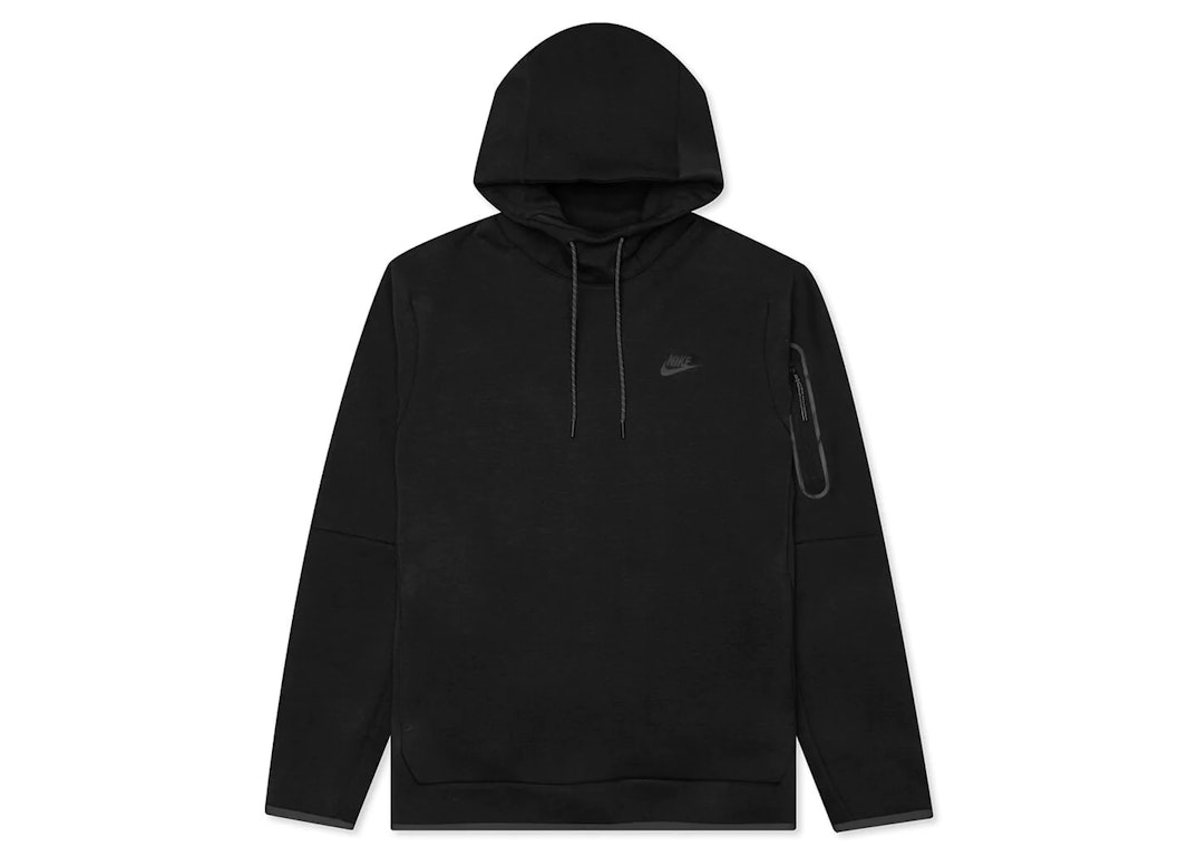 Pre-owned Nike Sportswear Tech Fleece Pullover Hoodie Black/black