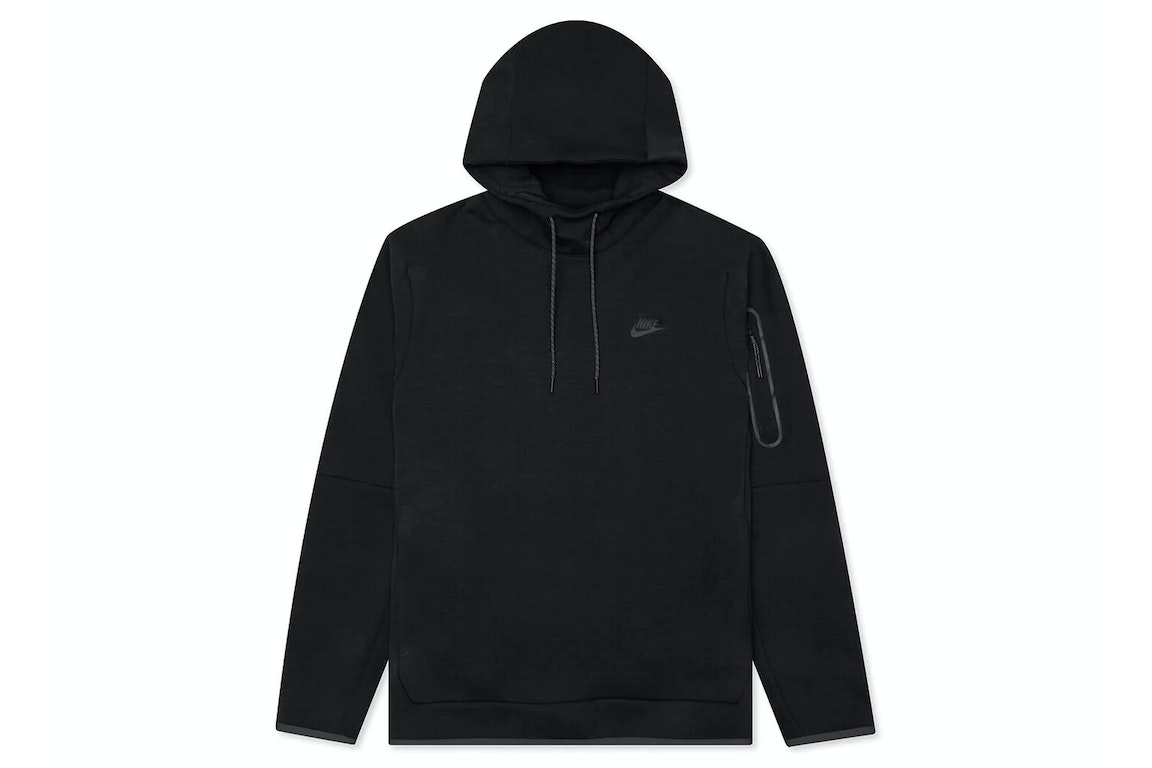 Pre-owned Nike Sportswear Tech Fleece Pullover Hoodie Black/black