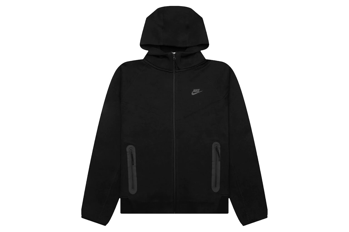 Pre-owned Nike Sportswear Tech Fleece Windrunner Full-zip Hoodie Black/black