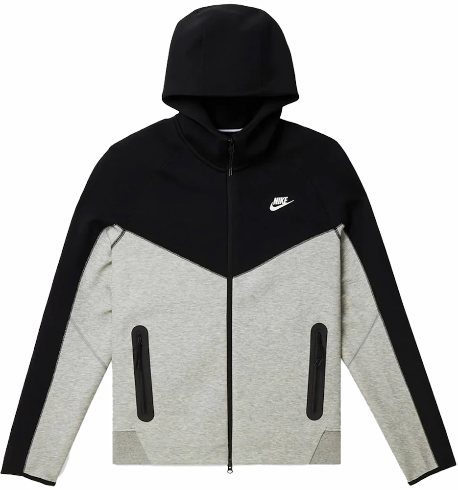 Nike Sportswear Tech Fleece Hoodie - DK GREY HEATHER/BLACK