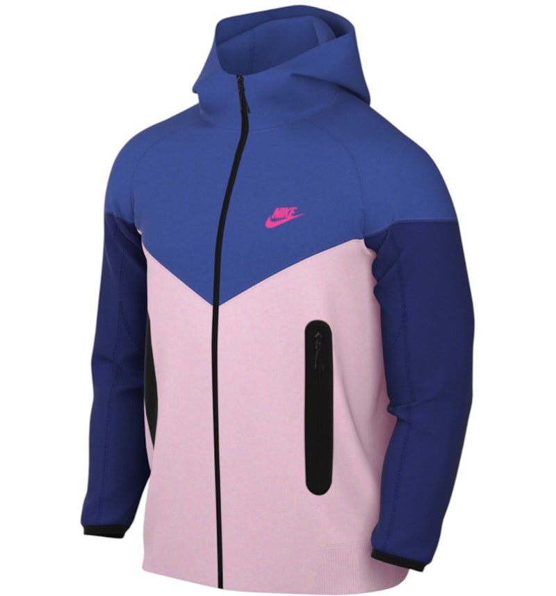 Zipper Blue And Pink Nike Jacket Nike Sportswear Tech Fleece