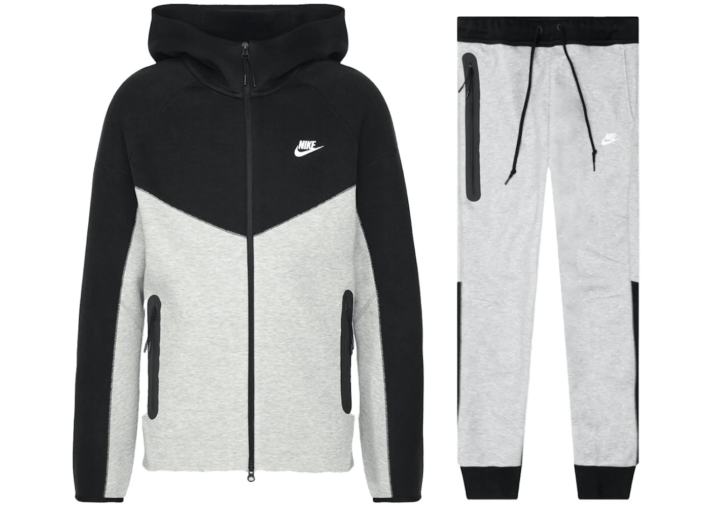 Nike Sportswear Tech Fleece Windrunner Full Zip Hoodie & Joggers Set Dark  Grey Heather/Black/White Men\'s - FW23 - US