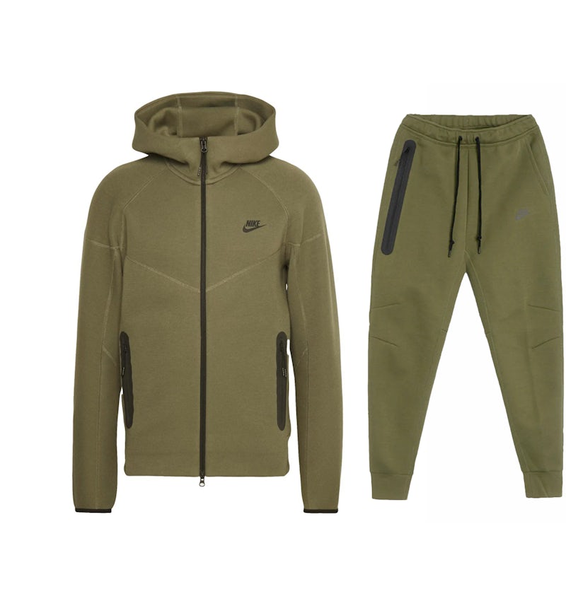Olive Green Grey And Green Tech Fleece Nike Sportswear Tech Fleece