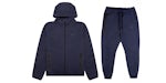 Nike Sportswear Tech Fleece Windrunner Full Zip Hoodie & Joggers Set Obsidian Heather/Black