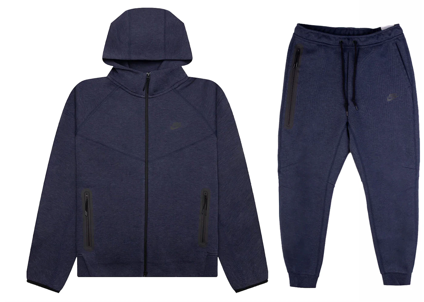 Nike Sportswear Tech Fleece Windrunner Full Zip Hoodie & Joggers Set Obsidian Heather/Black Men