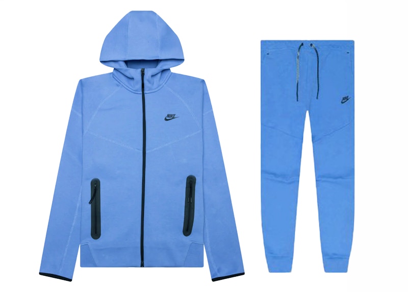 Nike tech tracksuit light blue hot sale