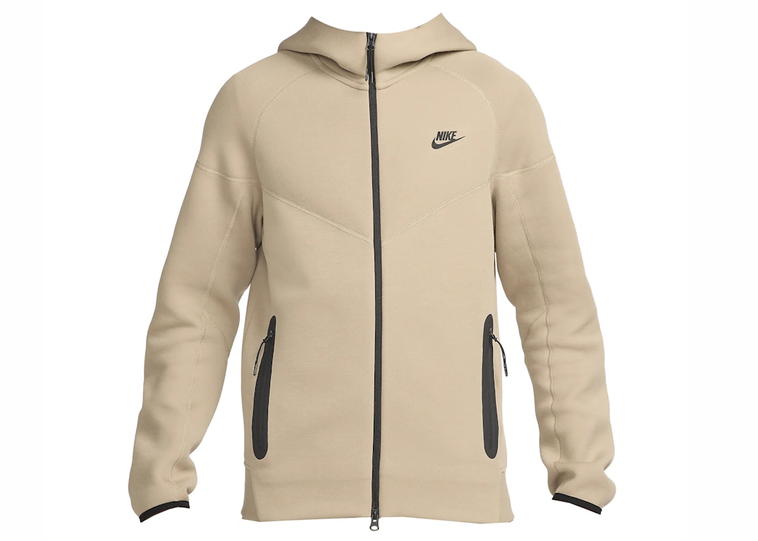 Pre-owned Nike Sportswear Tech Fleece Windrunner Full-zip Hoodie Khaki/black