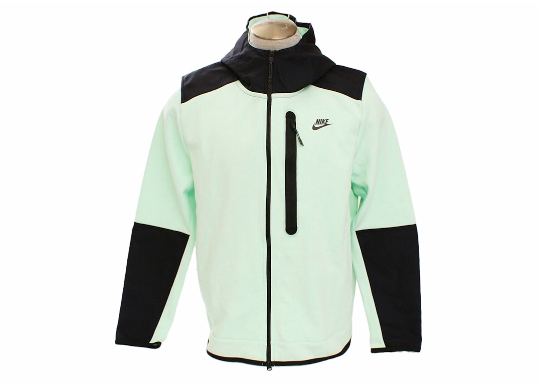 Pre-owned Nike Sportswear Tech Fleece Windrunner Full Zip Hoodie Mint Foam/black