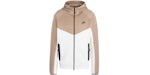 Sweat à capuche zippé Nike Sportswear Tech Fleece Windrunner blanc sommet/kaki/noir